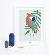 TROPICA - Affiche enfant - Le perroquet (vert)